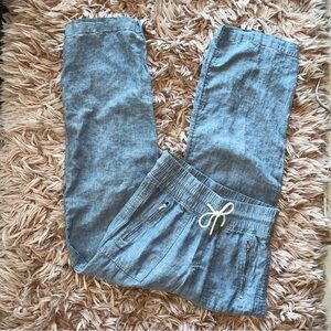 Athleta Cabo Linen Wide Leg Drawstring Pants‎